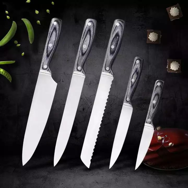 Υψηλής ποιότητας μαχαίρι χρησιμότητας μαχαιριών ανοξείδωτου σετ με ξύλινη λαβή 